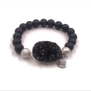 Kinsley Armelle STONE COLLECTION
SILVER COAL DDRUZY BRACELET